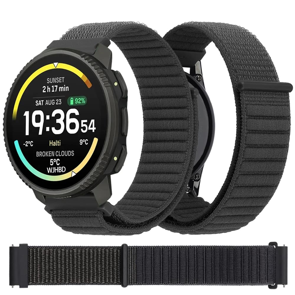 Cinturino in nylon per SUUNTO VERTICAL 2/RACE 2 S/RUN/OCEAN/5 9 PEAK PRO, cinturino per orologio a regolazione rapida 20 22mm per COROS/Realme Belt