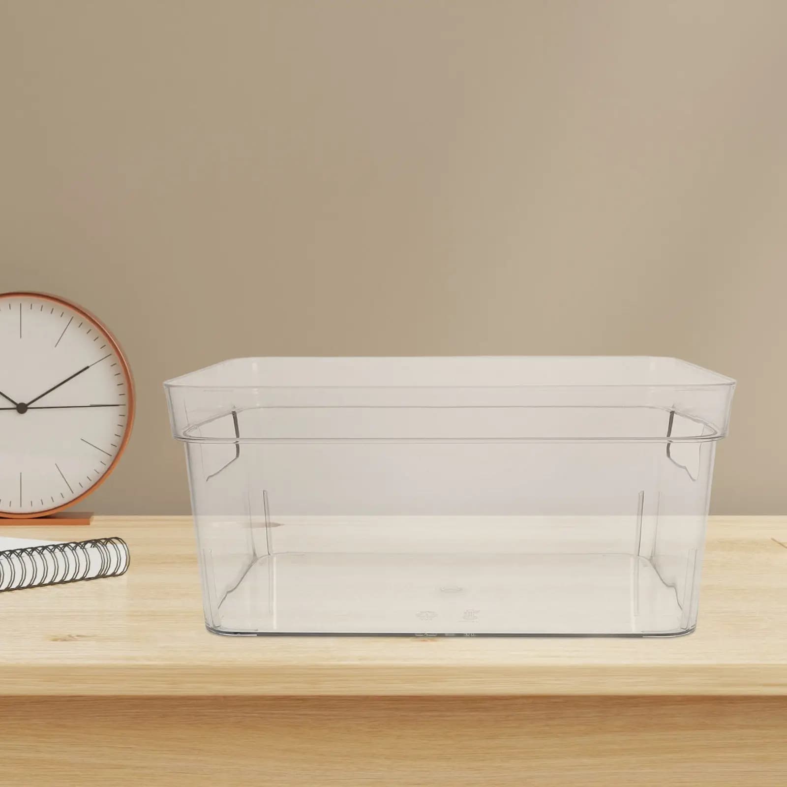 Transparent Pet Storage Box Clear Organizer Portable Office Sundries Holder Large Capacity Stationery Makeup Craft Supplies