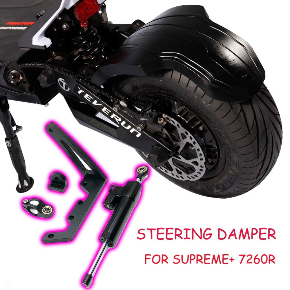 Ammortizzatore di Sterzo 7260R V1 V2 con Staffa di Montaggio per Monopattino Elettrico TEVERUN Supreme+ 7260R