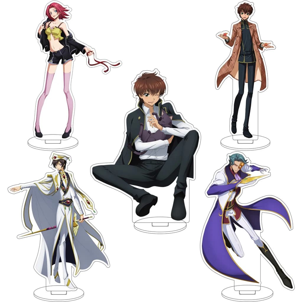 16CM Anime Code Geass: Lelouch of the Rebellion Lelouch Suzaku Kururugi C.C. Shirley Acrylic Big Stand Figure Cos Ornaments