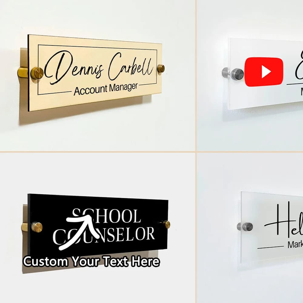1PC Custom Wooden Door Card - Custom American Style Versatile Accessories | Custom DIY Gift with Laser Engraved Name for Dai Home