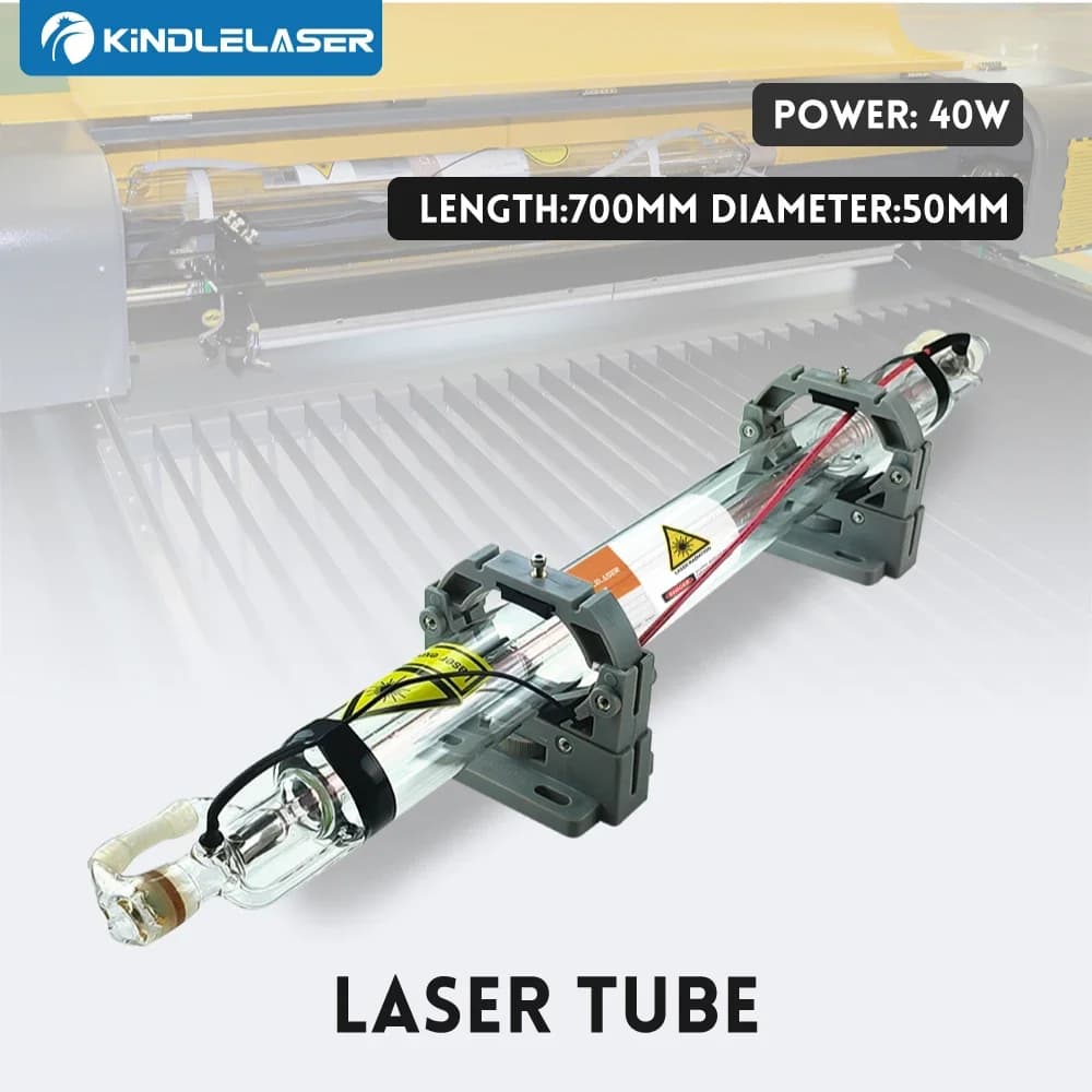 Kindlelaser 40W Co2 Laser Tube Length 700MM Glass Laser Lamp Glass Head for Laser Engraving Machine Co2 Series K40
