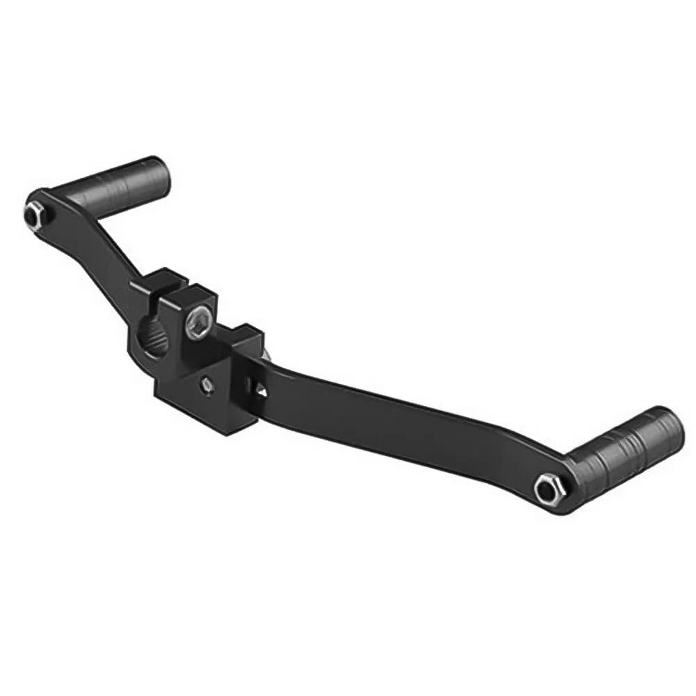Pedale del poggiapiedi nero Leva del cambio Leva del cambio a doppia testa Lega di alluminio realizzata con saldatura Miglioramento comfort di guida