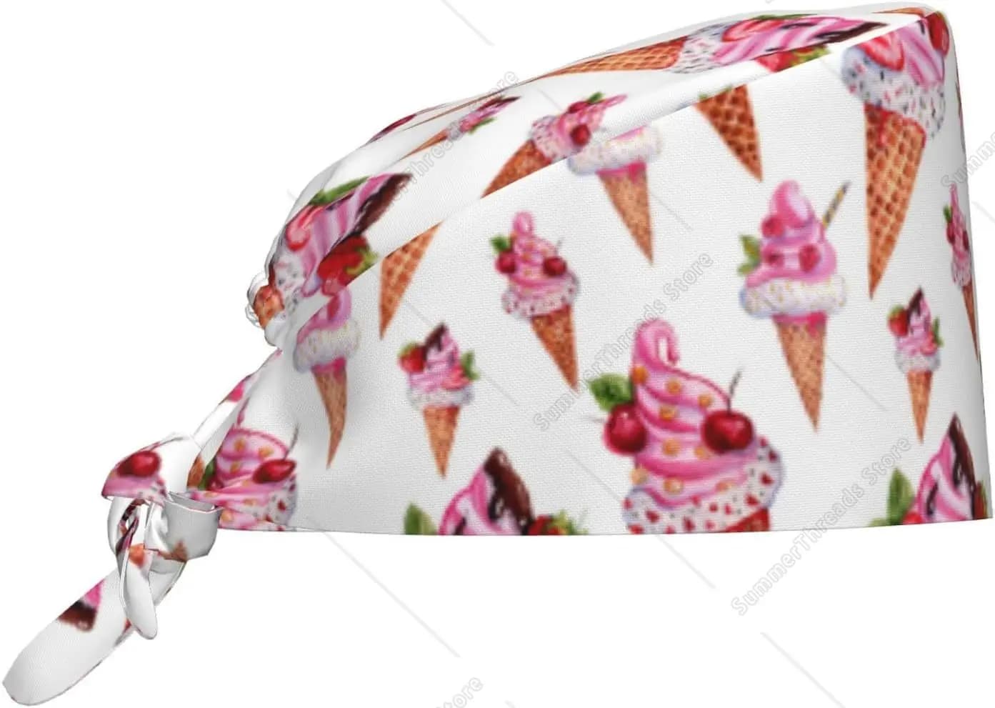 Cappellini per gelato estivo rosa da donna e uomo - Cappellini da infermiera regolabili Cappelli per donna uomo, berretti da lavoro