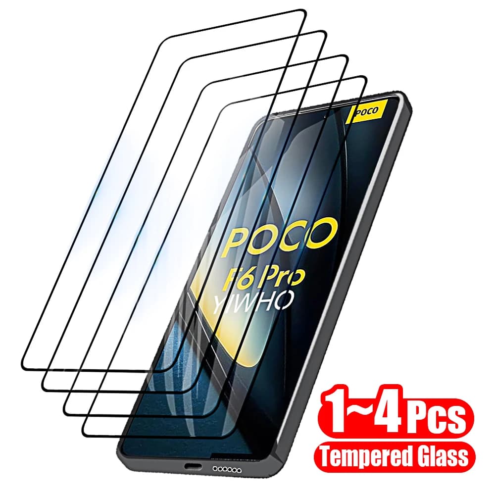 1-4 pezzi di vetro protettivo per Xiaomi Poco f6 Pro F5 F4 GT F3 Proteggi schermo in vetro temperato su Pocco Poxo Poko f6Pro f5Pro
