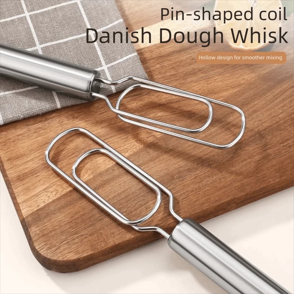 Stainless steel hand blend Flavor with ergonomic anti-rust handle Multifunctional non-stick manual dough mixer for pastries