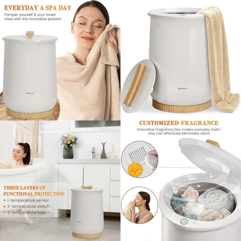 Electric Luxury Scaldasalviette, Suitable for Extra Large Towels up to 40x70, Automatic Shutdown, Excellent for Bathers, Covers, Pijami