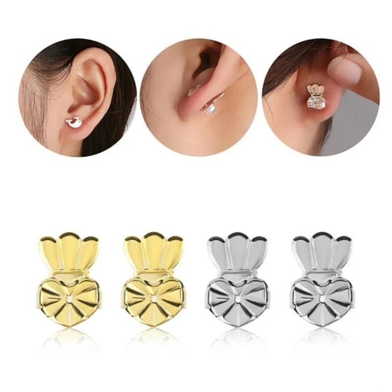 0.39x0.55in Crown Locking Earring Backs Adjustable Earring