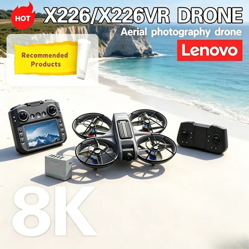 Drone Lenovo X226/X226VR 8K con Schermo, Quadricottero Giocattolo, Regalo per Bambini, Elicottero Telecomandato Professionale, Drone RC