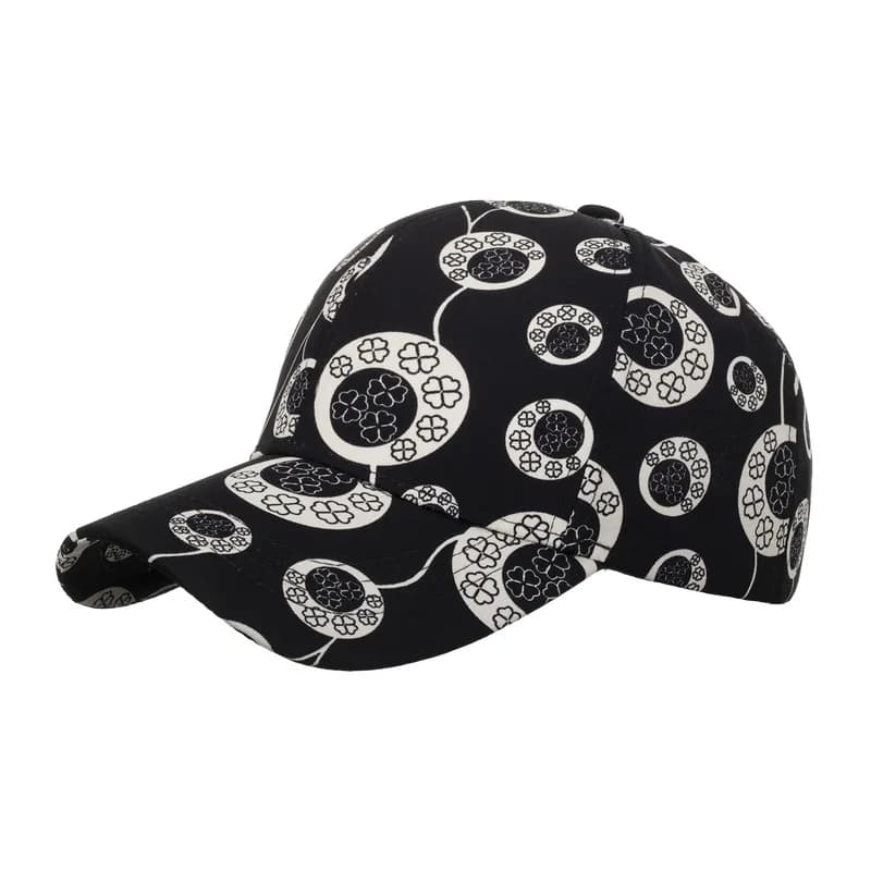 Spring and Autumn Circle Clover Print Baseball Cap Outdoor Sun Protection Casual Trendy Duckbill Cap