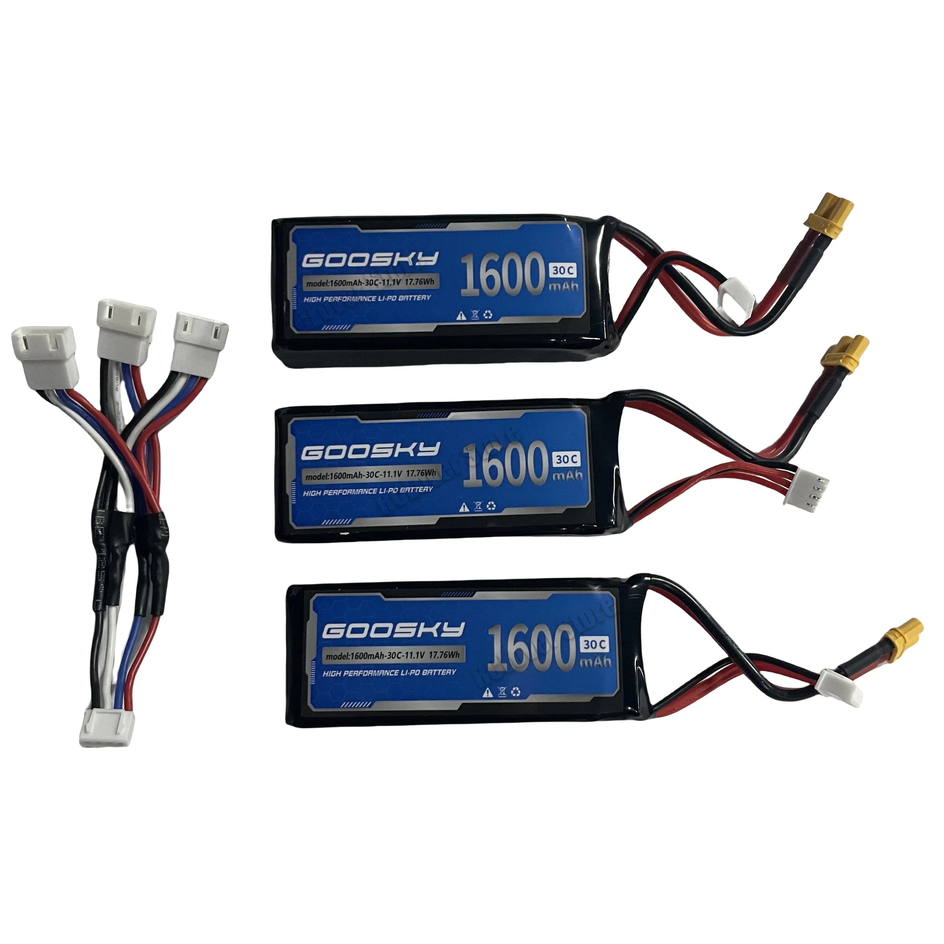 Batteria Lipo 11.1V 1600mAh 30C per GOOSKY E2 / E2 GPS UH-1Y Elicottero RC Ricambi Originali Accessori