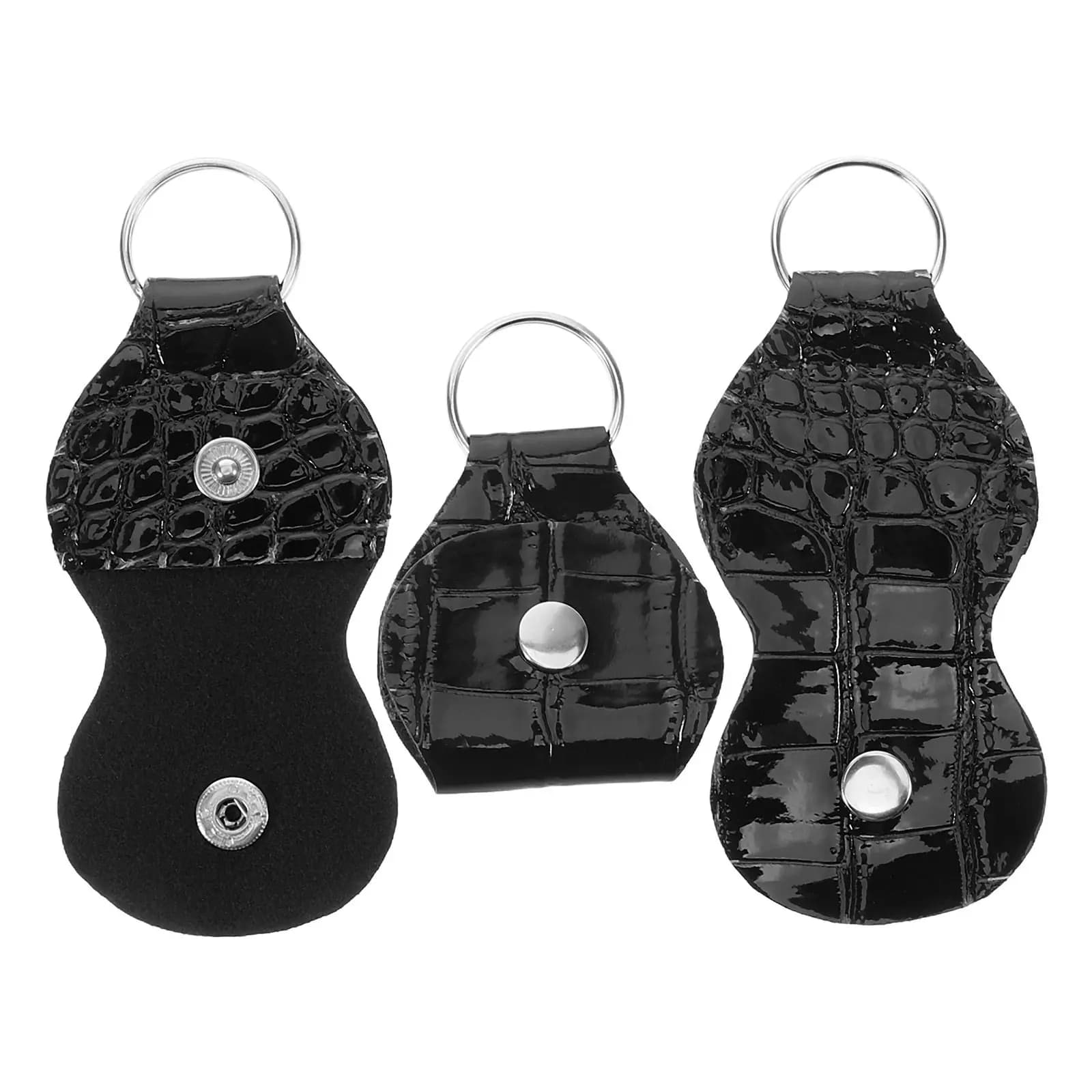 Set di 3 Portaplettro per Chitarra, Scatola Compatta Leggera per Conservare Plettri, Organizzatore Portachiavi per Chitarra e Basso