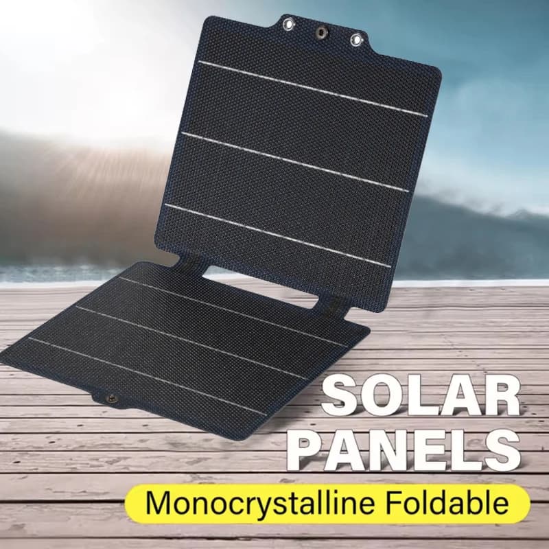 Caricatore per telefono con pannello solare portatile da 10 W 5 V Caricatore per banca di potere mobile pieghevole per campeggio con banca di potere per telefono cellulare