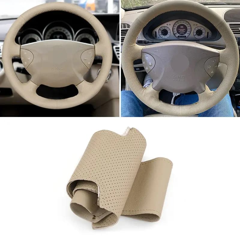 Beige Leather Cover Microfiber Trim For Mercedes Benz Class E G W211 W463 2002 2004 2005 2006 2007