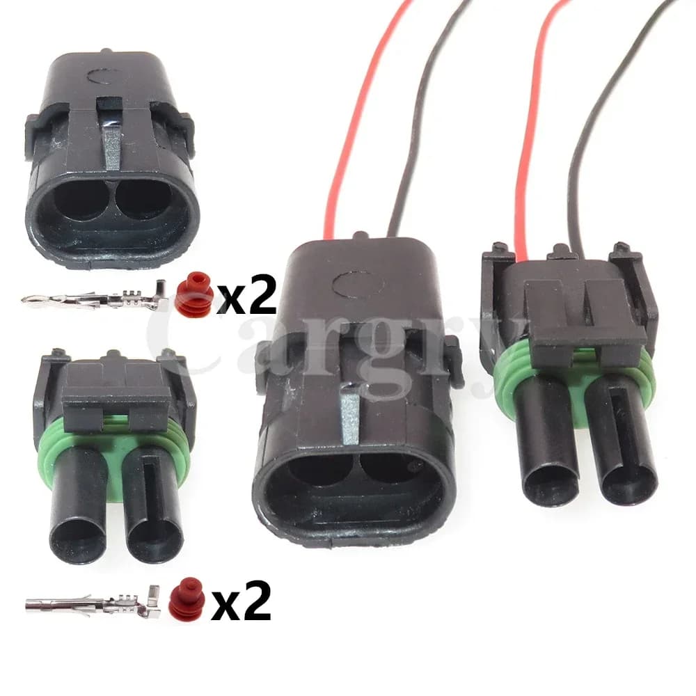 1 Set 2P 12015792 12010973 AC Montaggio Auto Presa Impermeabile Automotive Maschio Femmina Docking Connettore Adattatore Auto