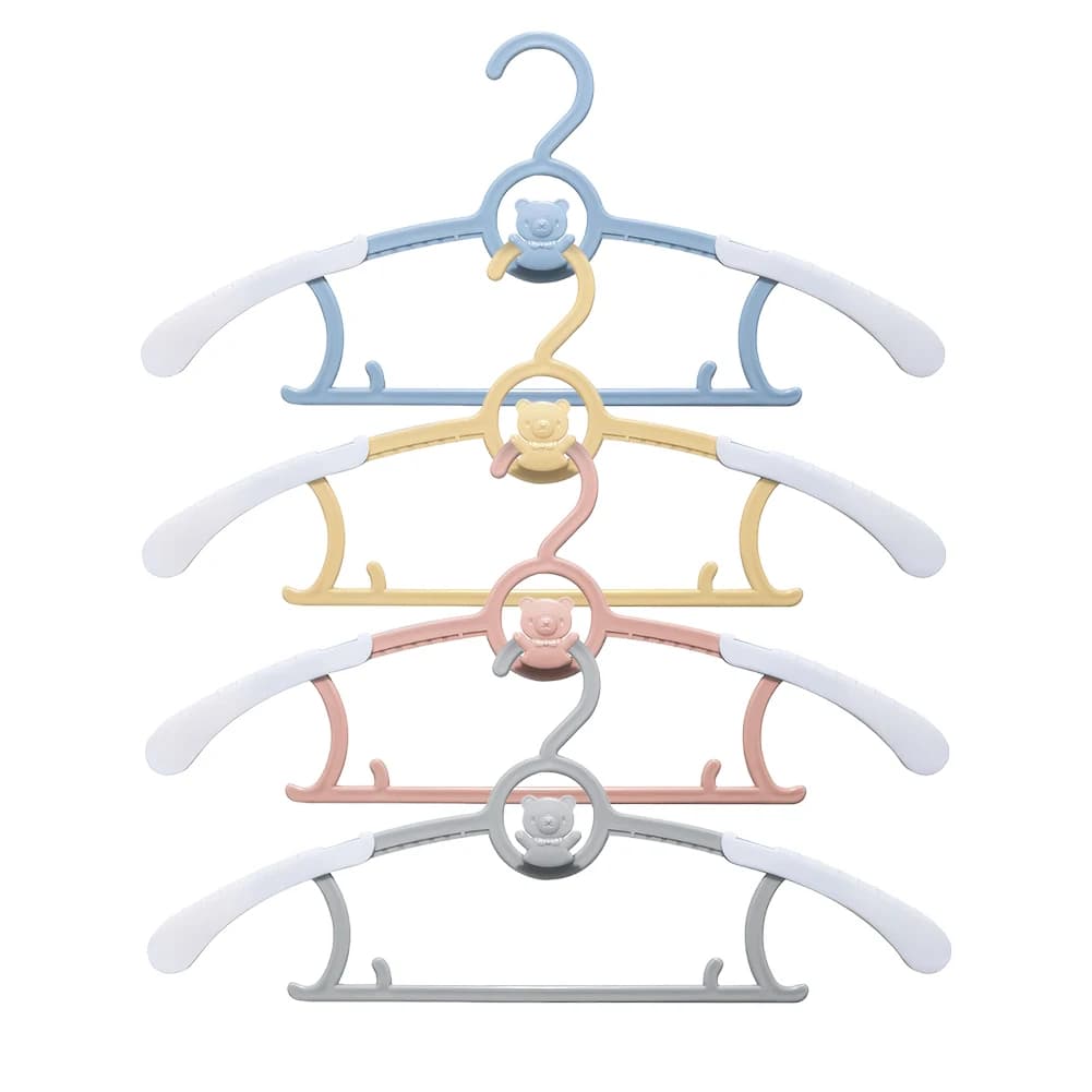 Set of 10 Extensible Hangers for Bedroom, Space Saving, for Children's Dresses and Coats