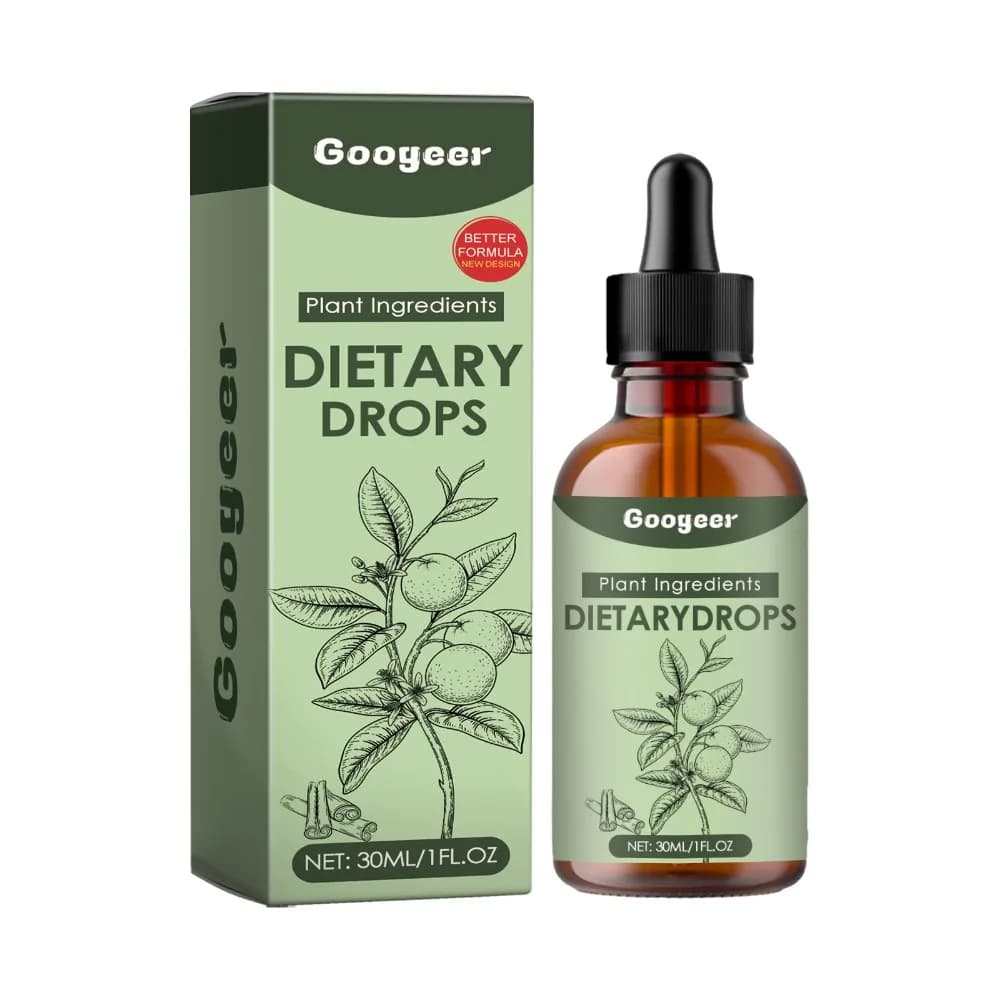 Googeer Gocce Dietetiche Integratore Vitaminico Liquido con Ingredienti Vegetali: Agrumi, Coriandolo, Foglie di Spinaci, Finocchio, Corteccia di Cannella 30 ml