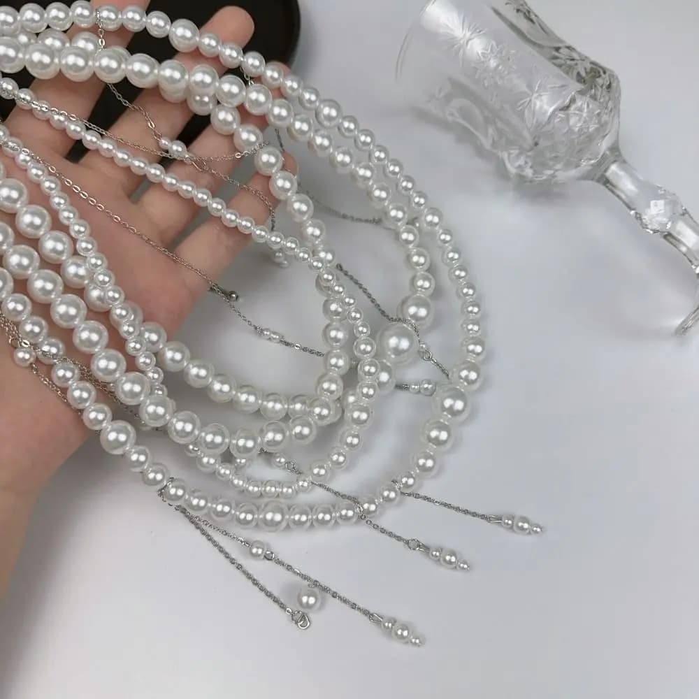 Fashion Elegant Multilayer Pearl Waist Chain Korean Style Butterfly Y2k Waistband Belt All-match Belly Chain Women