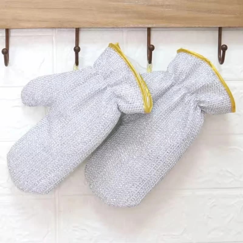 1/2PCS Silver Gloves Housework Cleaning Gloves Suitable for Daily Life House Kitchen Washing Oil Dish Dirty Bowl Brush Pot
