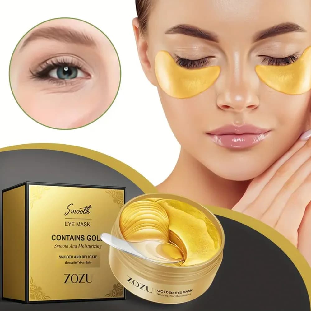 "30 patches for 24k gold eye mask: anti-aging treatment and dark circles, strengthening of moisturizing collagen for swollen eyes"