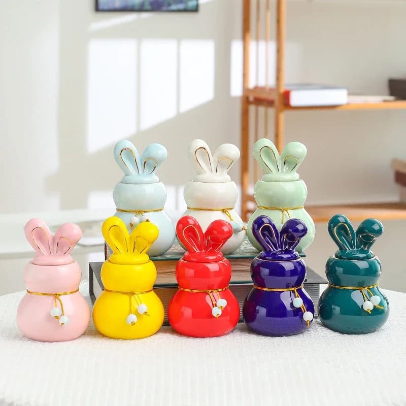Mini urna in ceramica per la cremazione umana, animali domestici, coniglietti, ceneri di cani, funebre, dimensioni ridotte