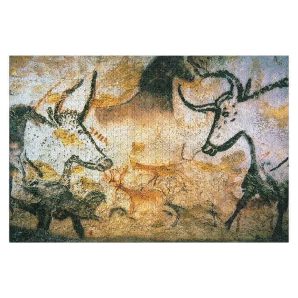 Dipinti di grotte di Lascaux palloliti Puzzle in legno per adulti Regali di Natale Puzzle