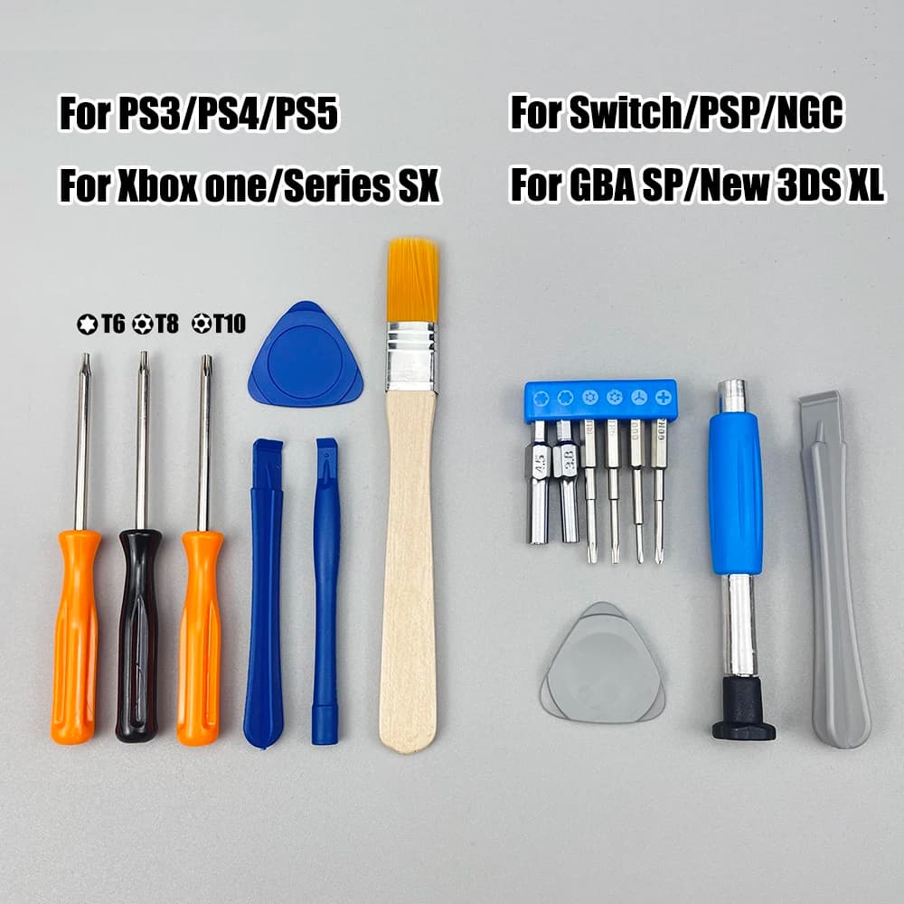 GSF 1Set Security Screwdriver for Xbox 360/ PS3/ PS4 Tamperproof Hole Repairing Opening Tool Screw Driver Torx T6 T8 T10