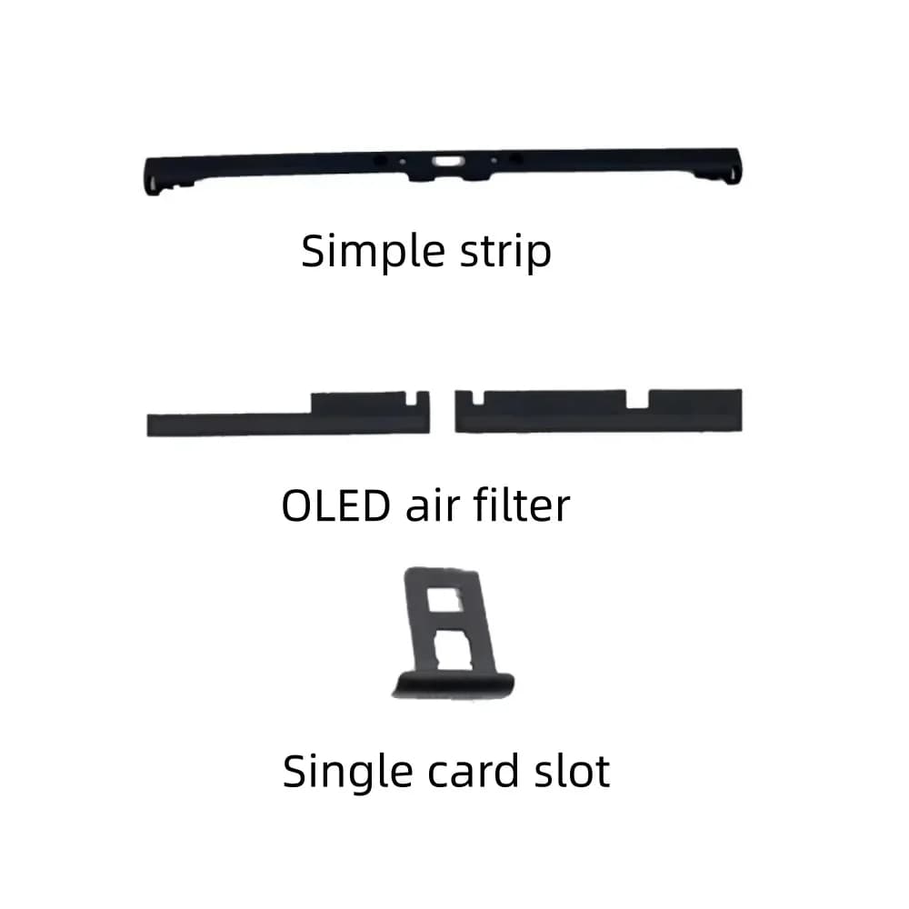 Guscio posteriore di ricambio per Switch OLED, cover posteriore OLED con rete antipolvere e staffa per riparazione scocca console NS OLED