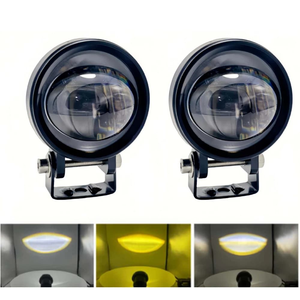 2 inch 12V 24V mini Motorcycle Headlights Fog Lamps Projector White Yellow 12V 24V Super Brighter For Fara Off-road 4X4 ATV SUV