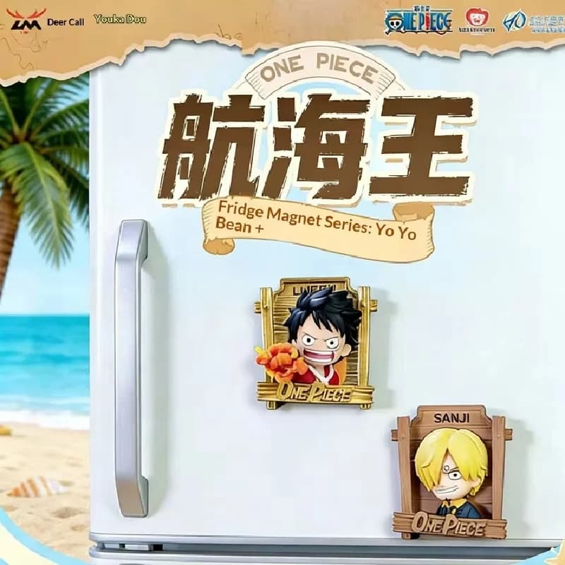 Nuovo in stock: Magnete da frigo ufficiale One Piece, figura magnetica a sorpresa (Blind Box) di Luffy e Sanji, decorazione per frigorifero per i fan degli anime.