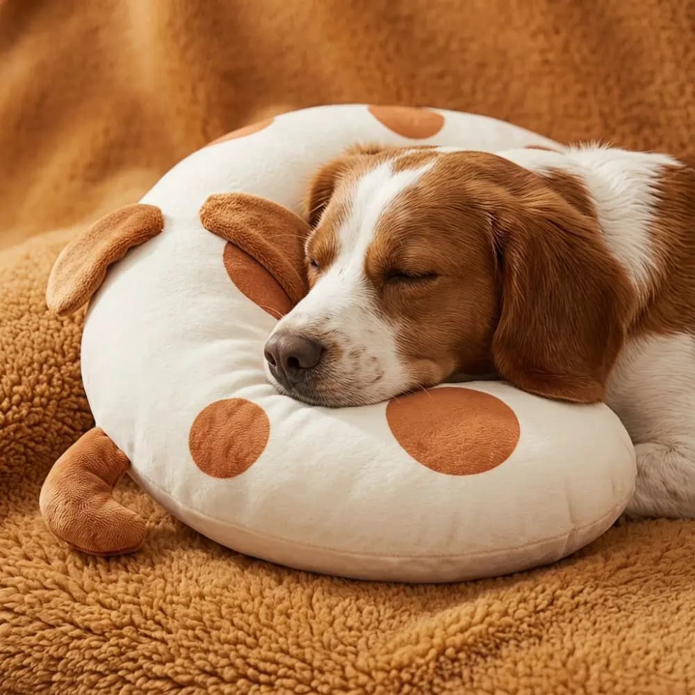 Bite Resistant Pet Calming Pillow U-Shaped Breathable Dog Neck Protector Comfortable Skin Friendly Cat Sleeping Pillow Travel