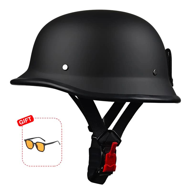 18 Helmet half motorcyclist helmet Electric bicycle Locomotiva from riding for Cruiser Retro Four seasons Child teenager unisex