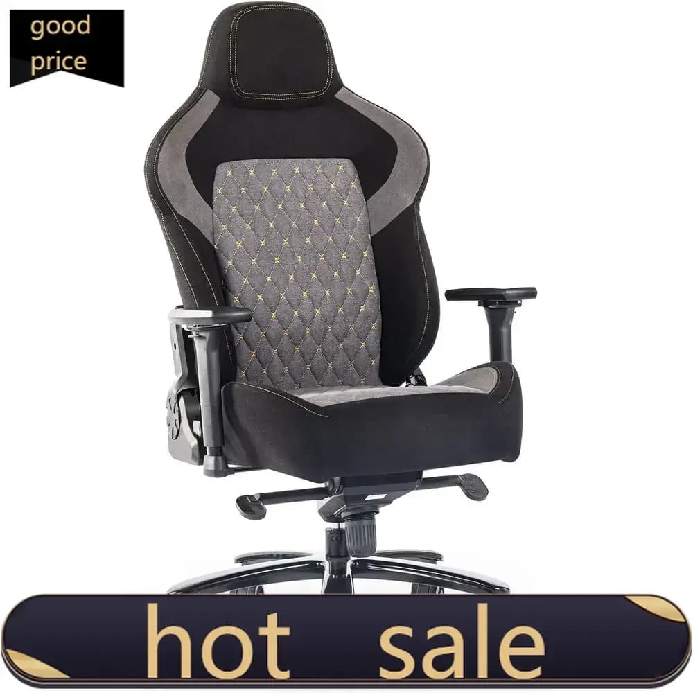 Sedia da Gaming Ergonomica Popolare con Schienale Alto per 440 libbre, Base in Metallo, Supporto Lombare in Memory Foam e Regolazione 4D