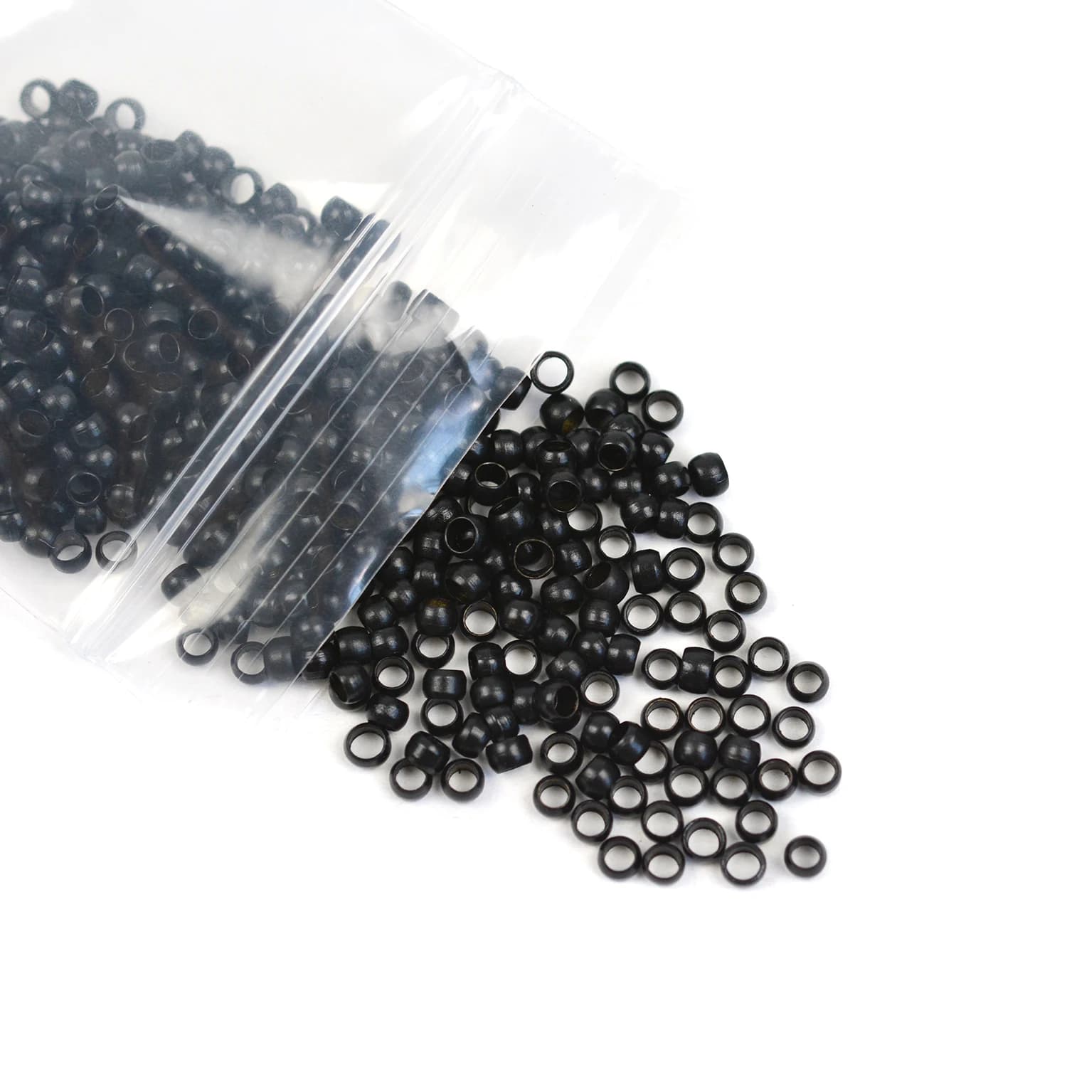 500 Pezzi Anelli Nano in Rame da 3,0 mm Senza Silicone, Micro Anelli per Extension di Capelli Umani, 4 Colori Opzionali