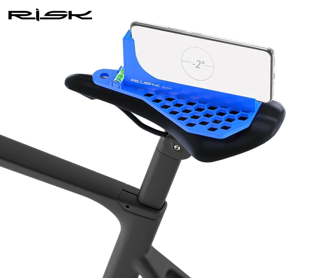 RISCHIO Strumento di livello di regolazione del cuscino del sedile della bicicletta Strumento di misurazione dell'angolo della sella della bici RL262