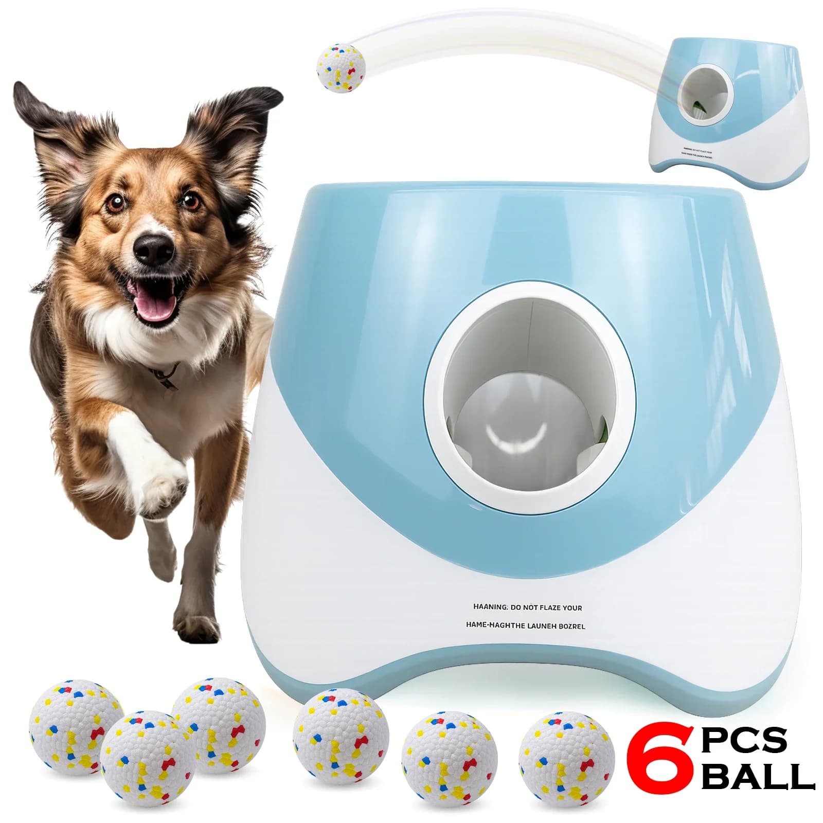 Lanciatore di Palline da Tennis per Cani, Giocattolo Automatico Ricaricabile, Macchina Interattiva Divertente, Catapulta Interattiva per Lanciare Palline