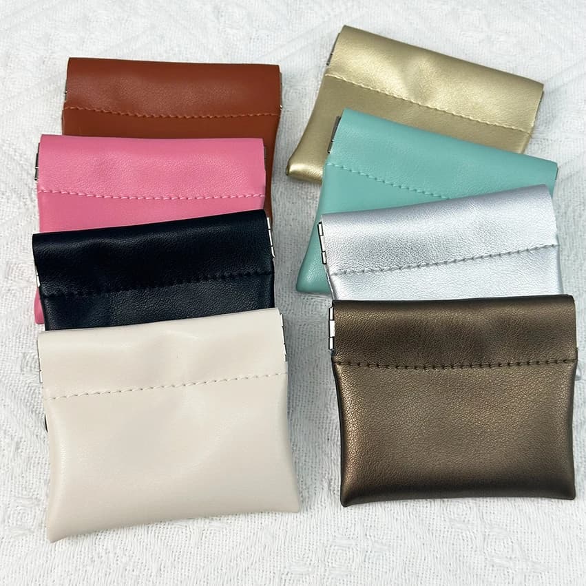 New Leather Coin Bag Waterproof Portable Earphone Case Travel Jewelry Bag Ring Necklace Mini Bag Women's Bag