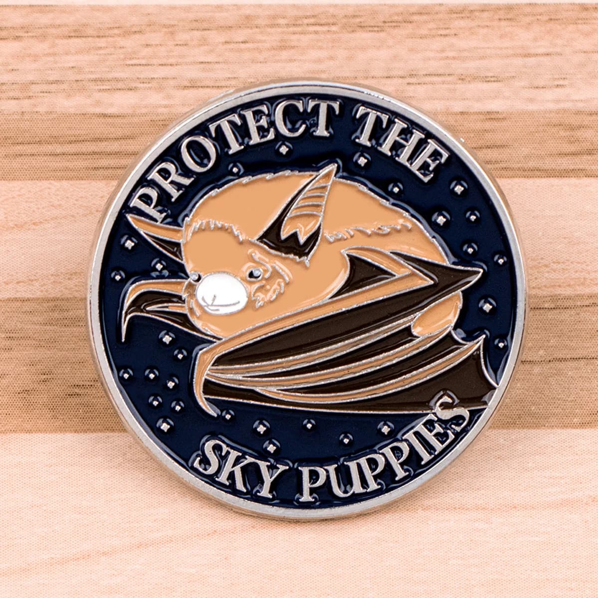 Spilla smaltata Sky Puppies, distintivi a forma di pipistrello dei cartoni animati, spille da zaino, spille da risvolto per donna e uomo, accessori cosplay, regalo per feste