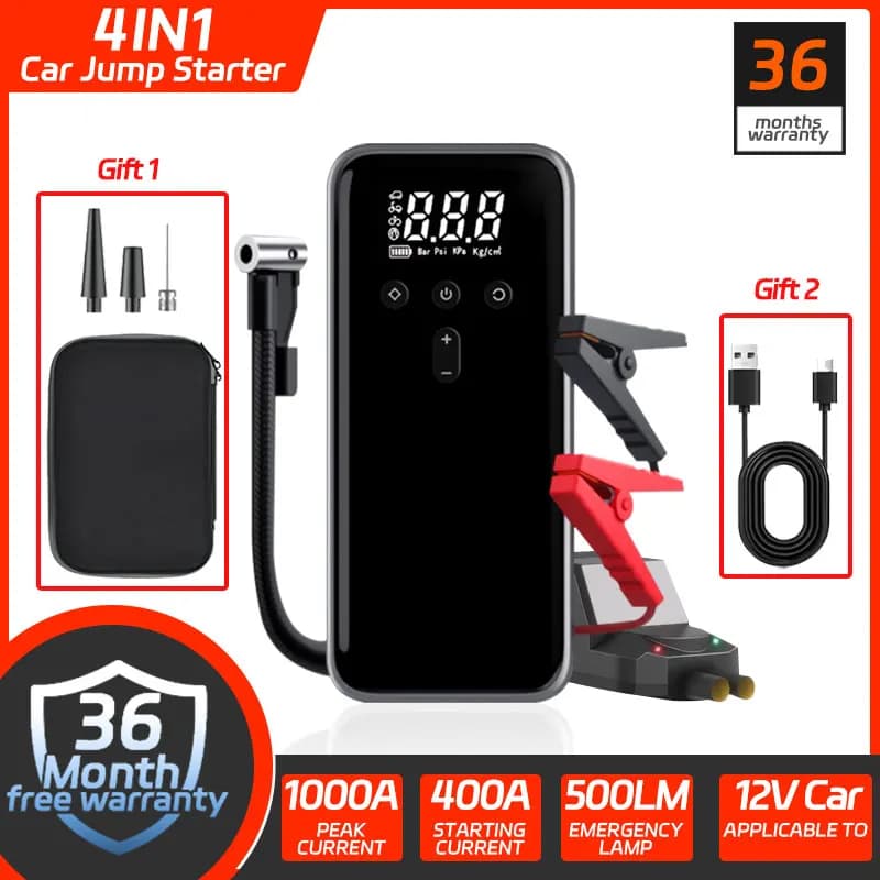 Avviatore di emergenza per auto 12V 4000A Avviamento batteria per auto 15800mAh Accumulatori e caricabatterie di riserva portatile Dispositivo di avviamento automatico Avvio di emergenza