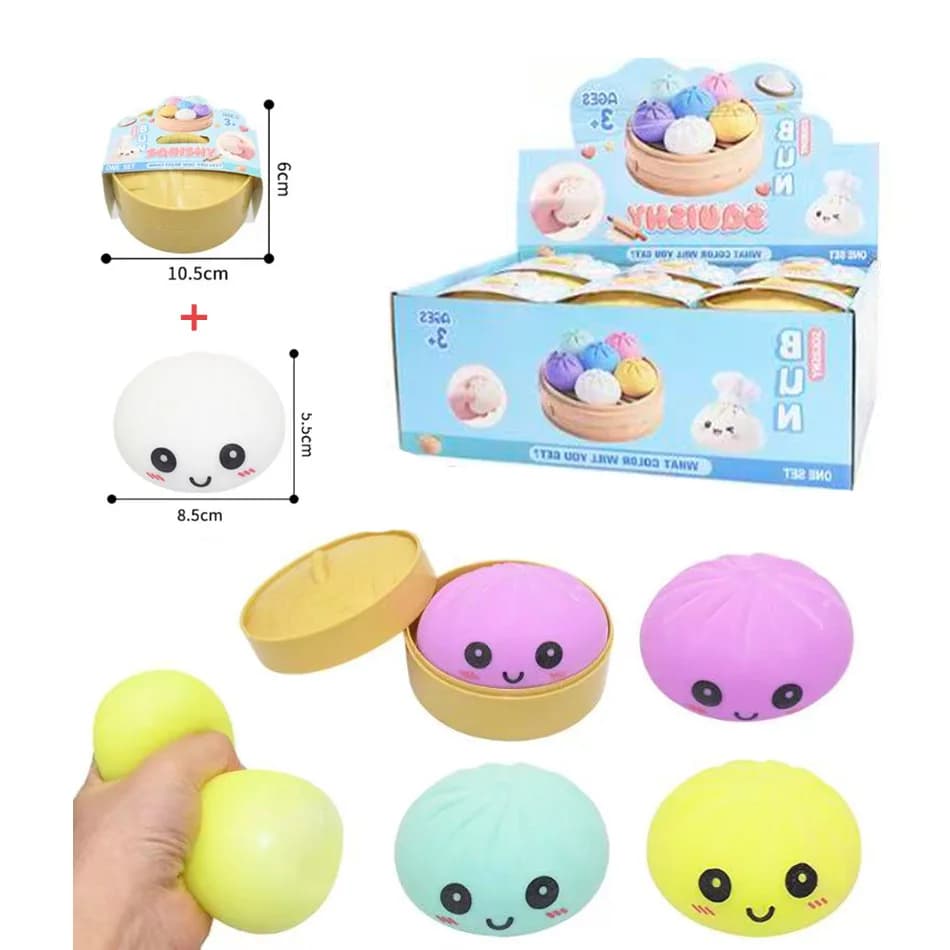 Giocattolo Squishy a Forma di Panino Colorato, Pallina Antistress a Lenta Risalita, Palla di Pasta Riutilizzabile, Regalo per Bambini e Adulti