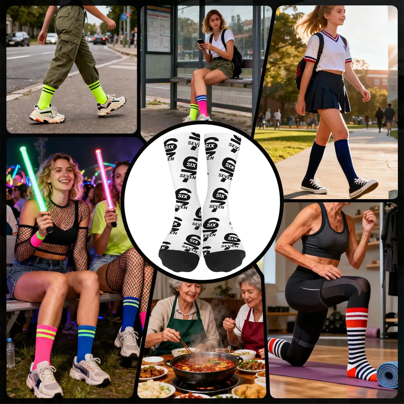 Calzini da calcio lunghi morbidi e traspiranti divertenti atletici 67 calzini da softball donna per uomo donna adulto adolescenti atleta basket hockey