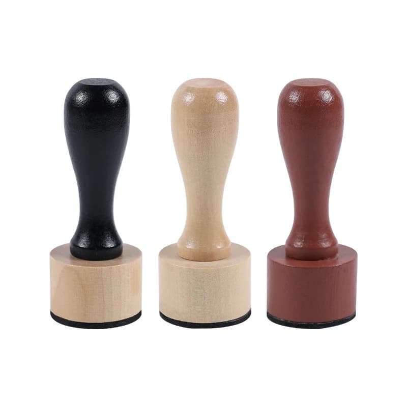 Wood Handle Blank Stamps with Sponge Heads set for Scrapbooking Stamping Painting DIY Smudge Brush Tool Accessories