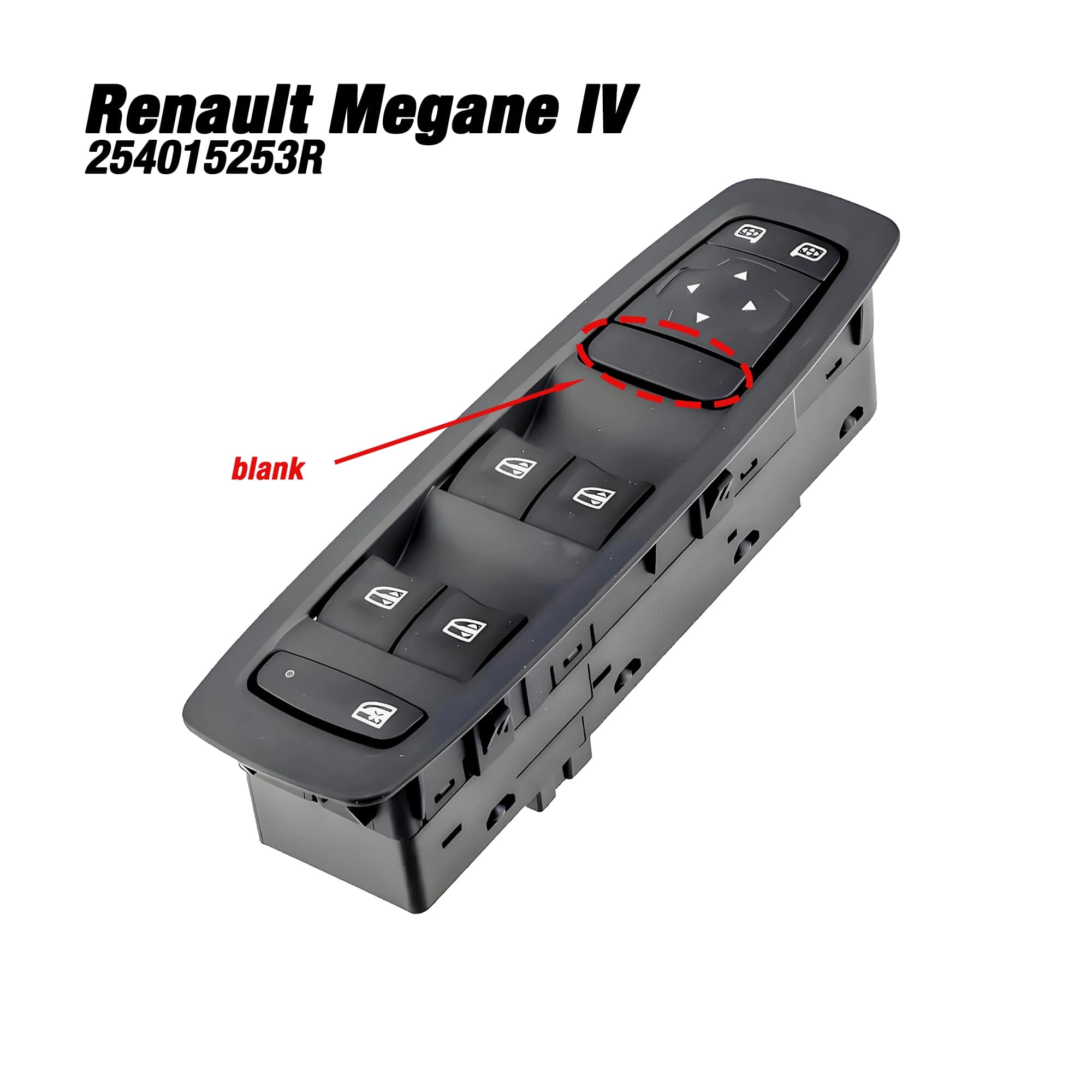 254015253R Per Renault Megane IV Talisman Scenic 2016-2023, Pulsante interruttore di comando alzacristallo elettrico principale lato conducente anteriore sinistro