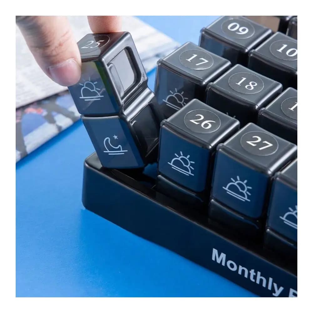 Organizzatore per pillole, 1 set di contenitori per pillole da 2 volte al giorno, organizer per pillole con adesivi, design AM PM, contiene vitamine e integratori