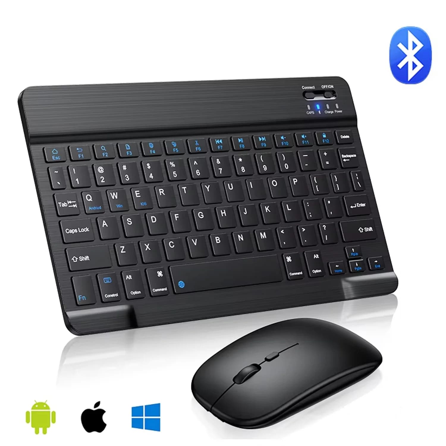 Ultra-thin portable wireless keyboard compatible with Bluetooth Mini portable wireless keyboard for iPad iPhone Tablet Phone Portable Smartphone