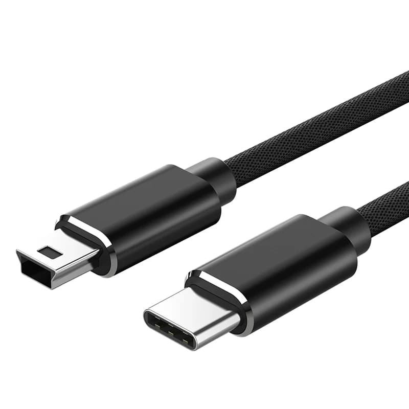 Cavo di ricarica rapida da USB tipo C a mini USB USB2.0 OTG, cavo di trasferimento dati per caricabatterie per cellulari Samsung S20 Huawei Xiaomi