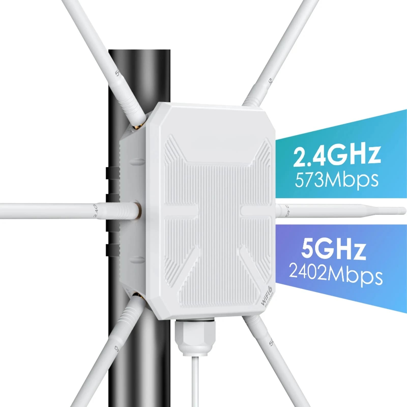 Router ripetitore AP IP67 impermeabile esterno HD9S Punto di accesso wireless 3000