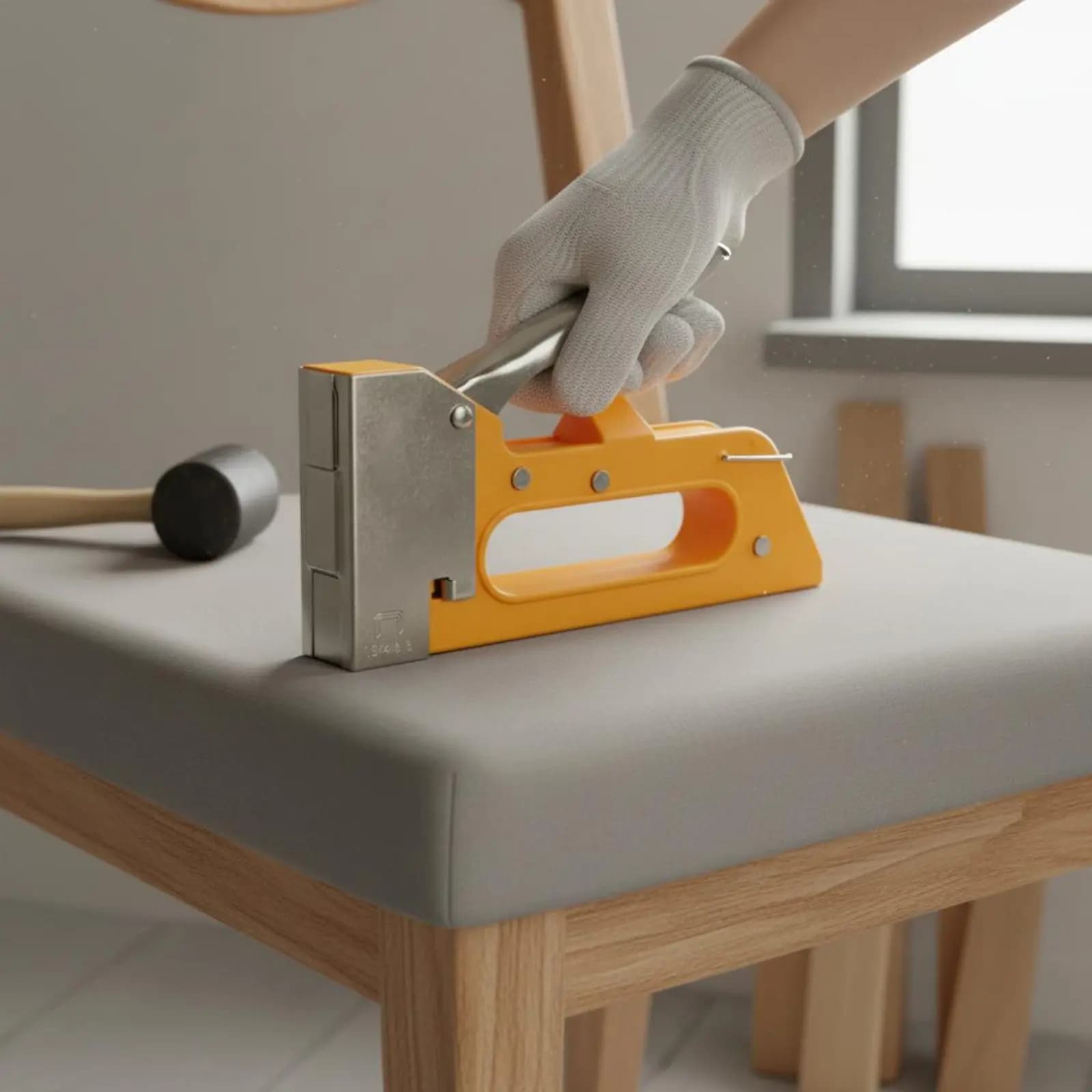 Graffettatrice Manuale a U con Impugnatura Ergonomica, Anti-Inceppamento, per Lavorazione del Legno e Progetti Fai-da-Te