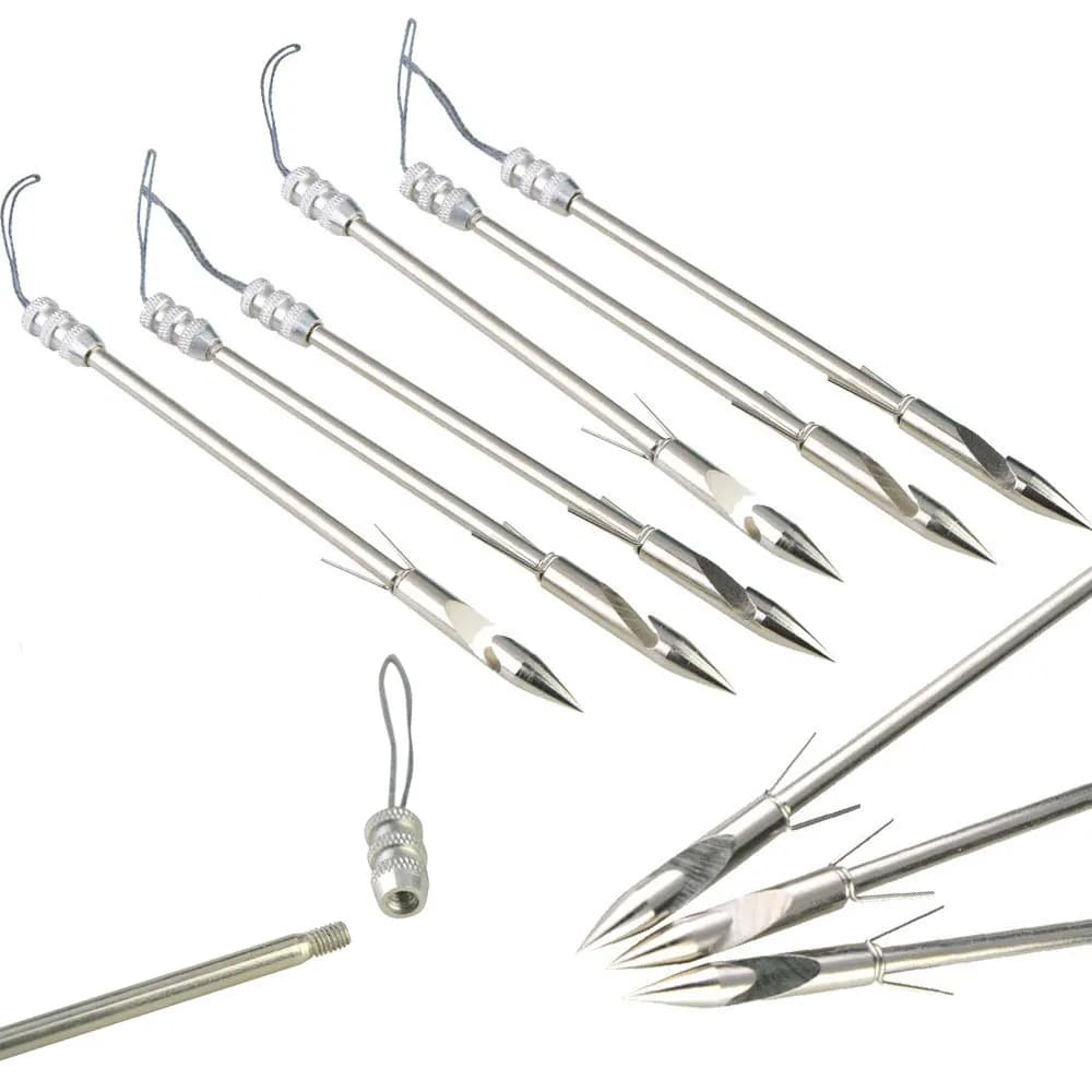 6/12 pezzi tiro con l'arco arco freccette da pesca punte di freccia fionda catapulta consigli per la pesca con l'arco campeggio esterno tiro accessori per la pesca