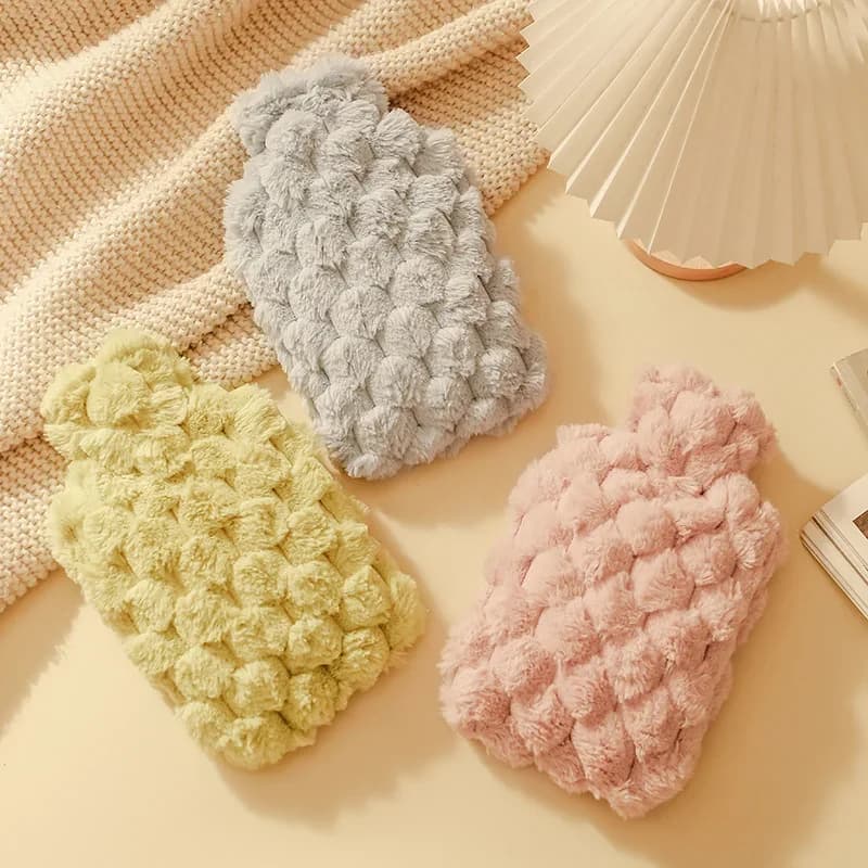 Borsa per bottiglie d'acqua calda da 1000/500ML Borsa per acqua calda con riempimento d'acqua per mani e piedi caldi della pancia femminile Mantenere la borsa per acqua calda scaldamani